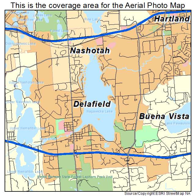 Delafield, WI location map 