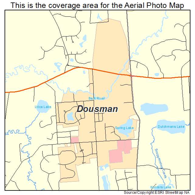 Dousman, WI location map 