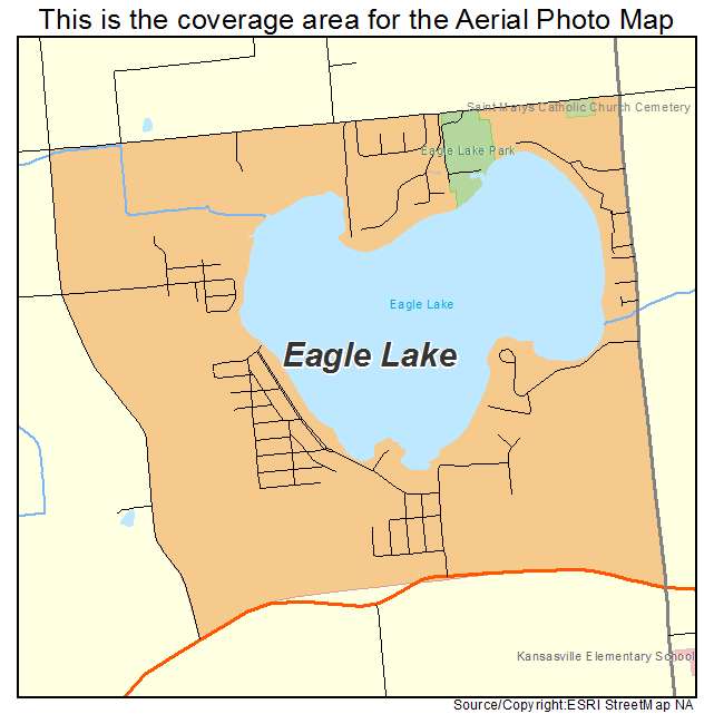 Eagle Lake, WI location map 