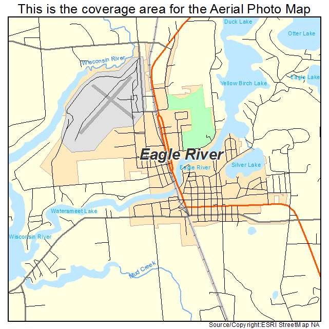 Eagle River, WI location map 