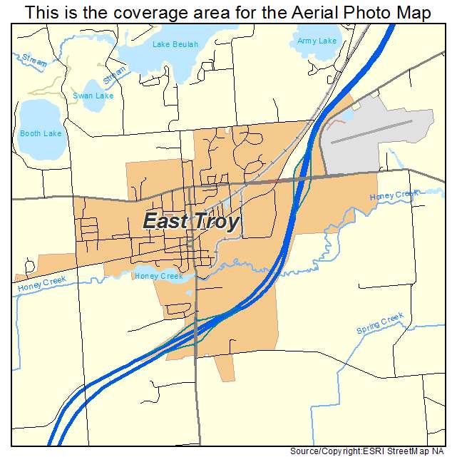 East Troy, WI location map 