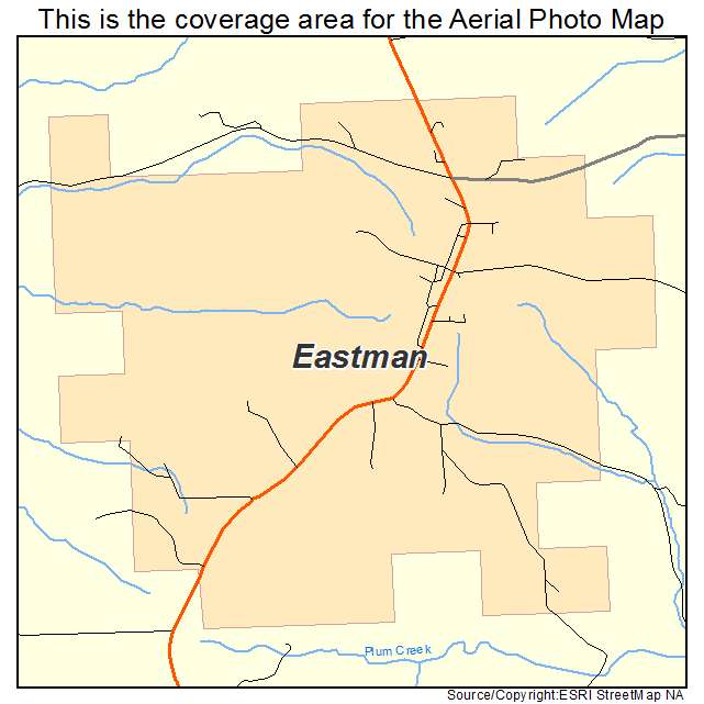 Eastman, WI location map 