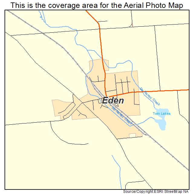 Eden, WI location map 