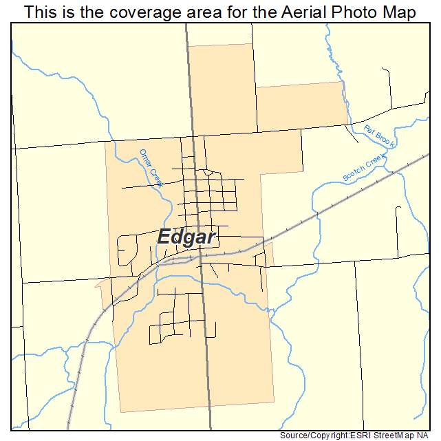 Edgar, WI location map 