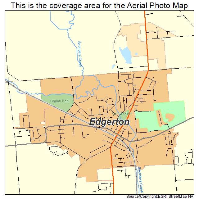 Edgerton, WI location map 