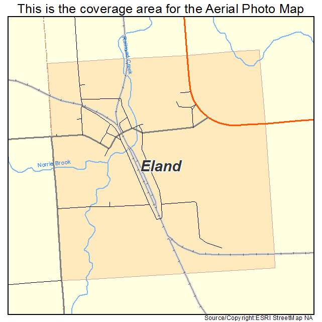 Eland, WI location map 