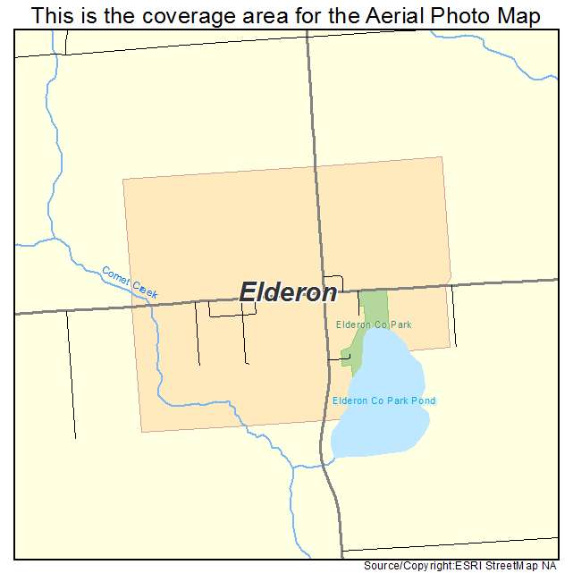 Elderon, WI location map 