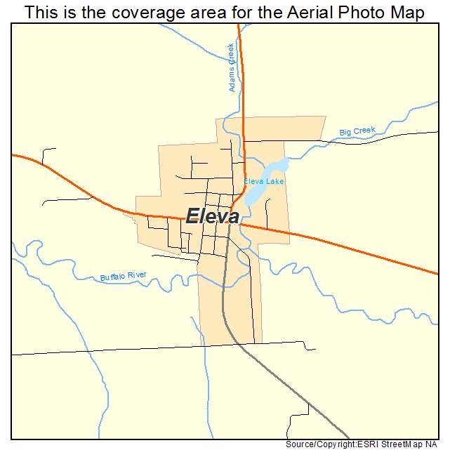 Eleva, WI location map 