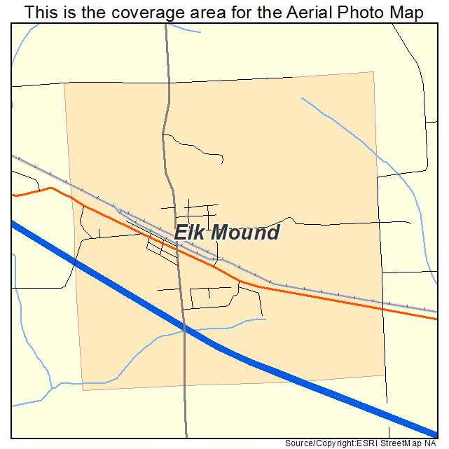 Elk Mound, WI location map 