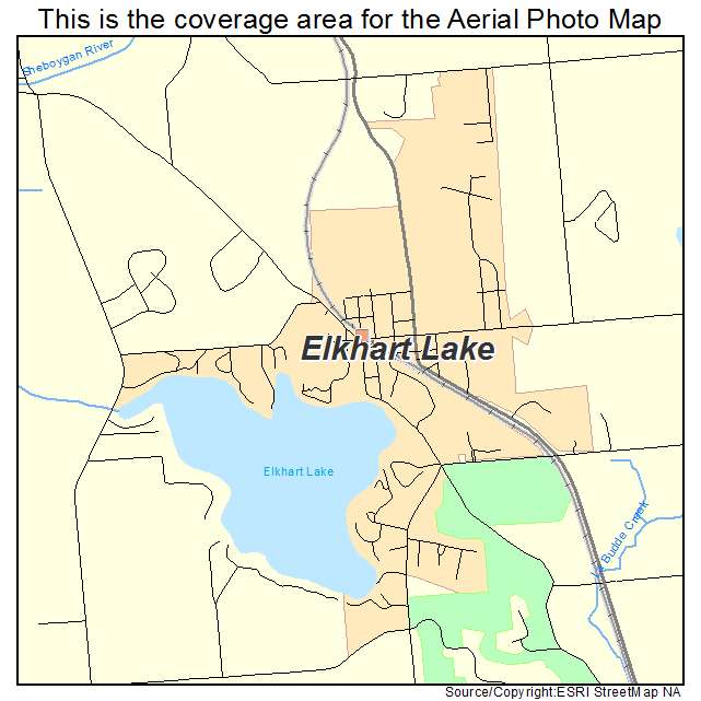 Elkhart Lake, WI location map 