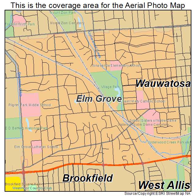 Elm Grove, WI location map 