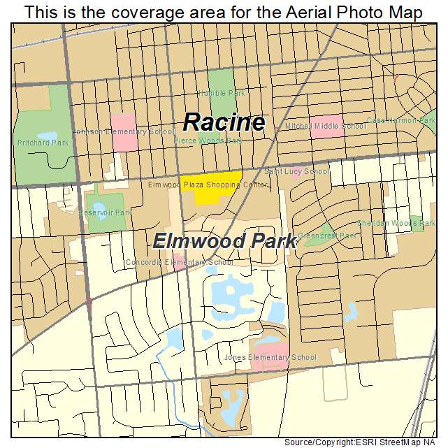 Elmwood Park, WI location map 