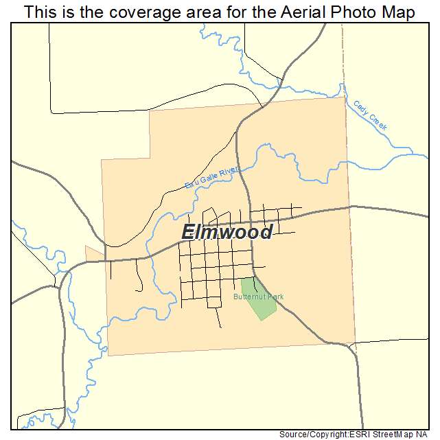 Elmwood, WI location map 