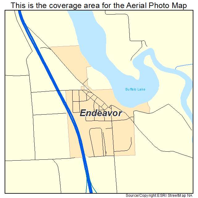 Endeavor, WI location map 