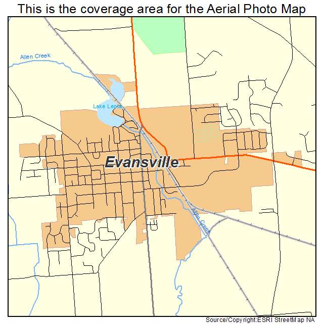 Evansville, WI location map 