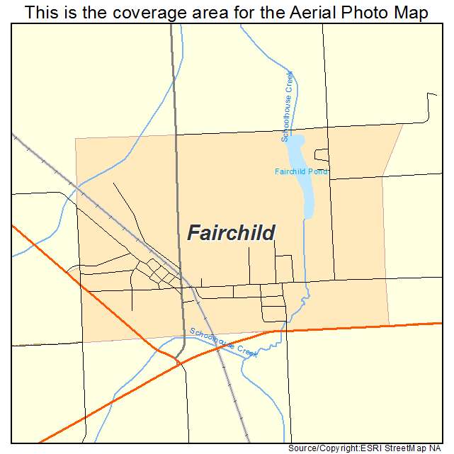 Fairchild, WI location map 