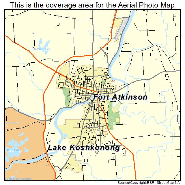 Fort Atkinson, WI location map 