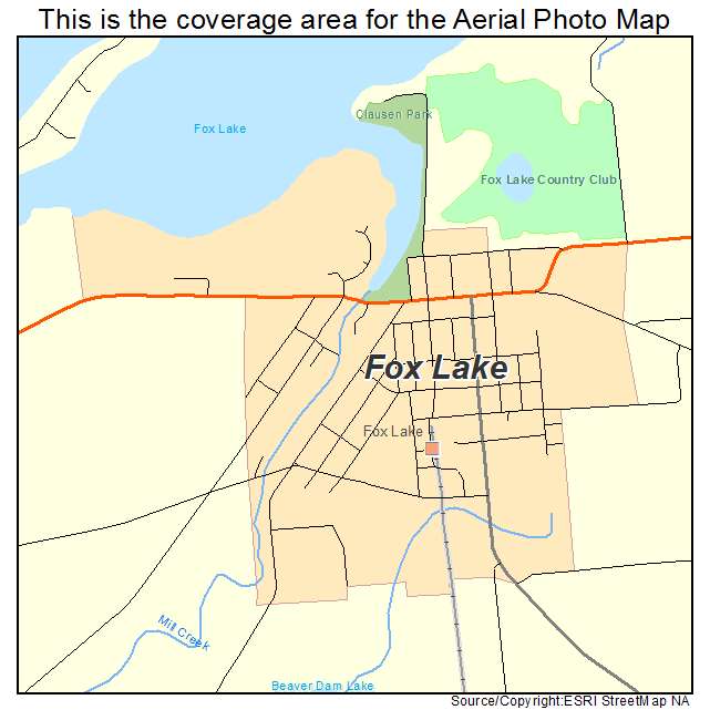 Fox Lake, WI location map 
