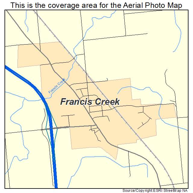 Francis Creek, WI location map 