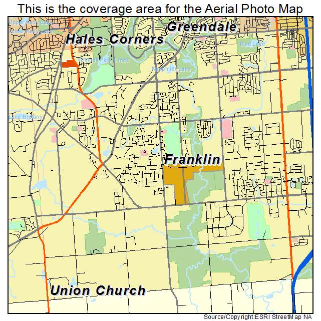 Franklin, WI location map 
