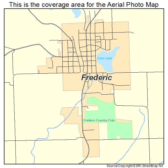 Frederic, WI location map 