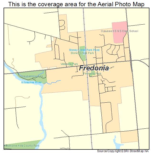 Fredonia, WI location map 