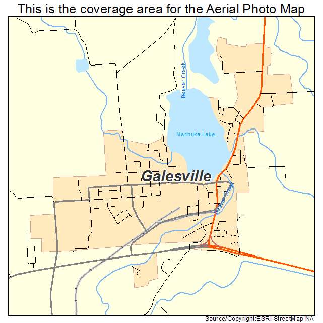 Galesville, WI location map 