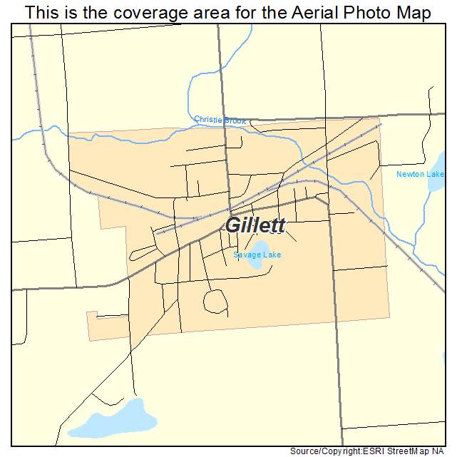 Gillett, WI location map 