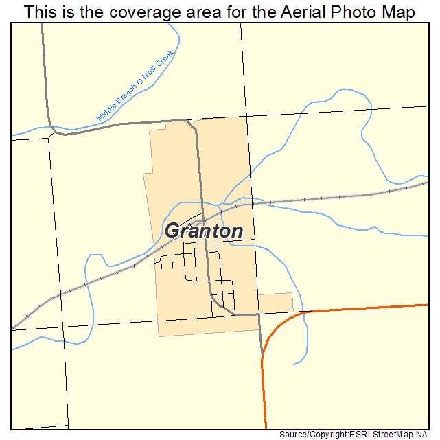 Granton, WI location map 