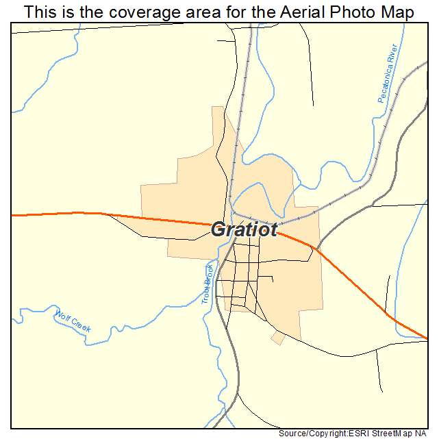 Gratiot, WI location map 