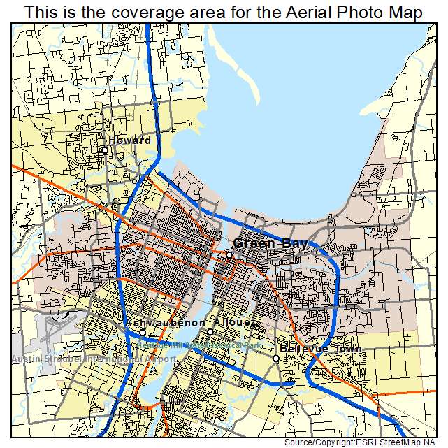 Green Bay, WI location map 