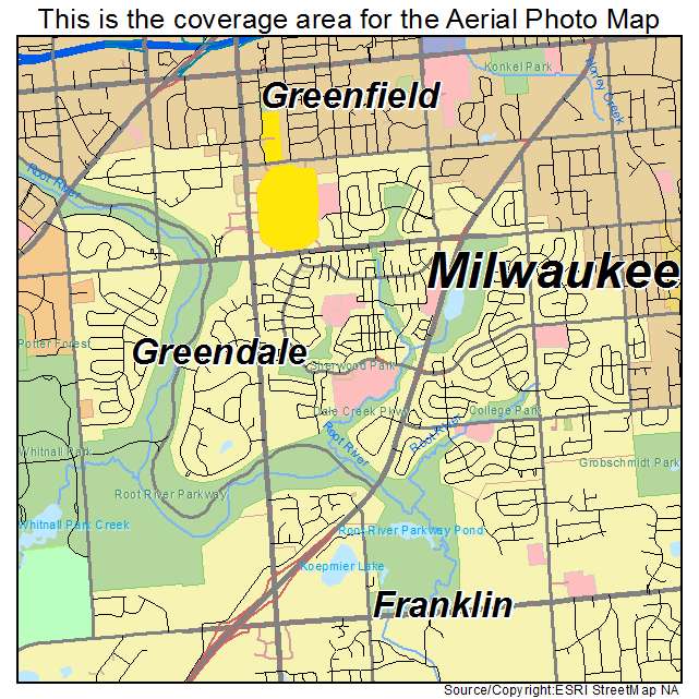 Greendale, WI location map 