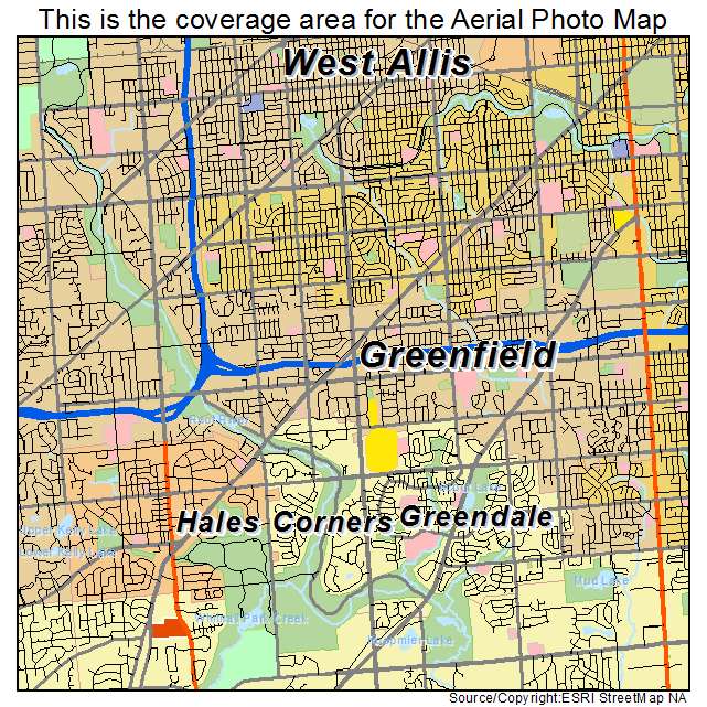 Greenfield, WI location map 