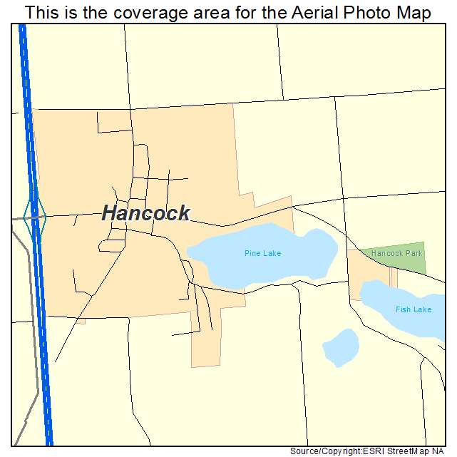 Hancock, WI location map 
