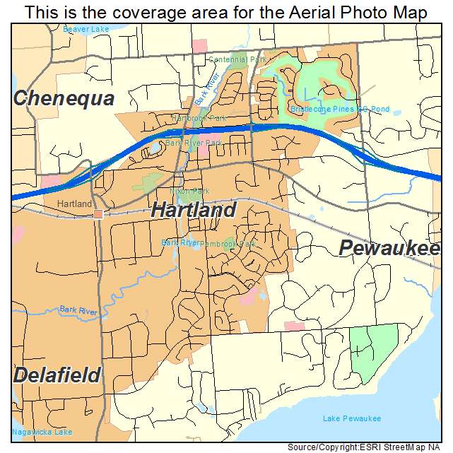 Hartland, WI location map 