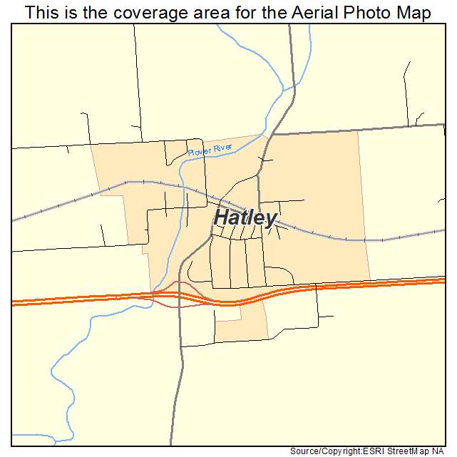 Hatley, WI location map 