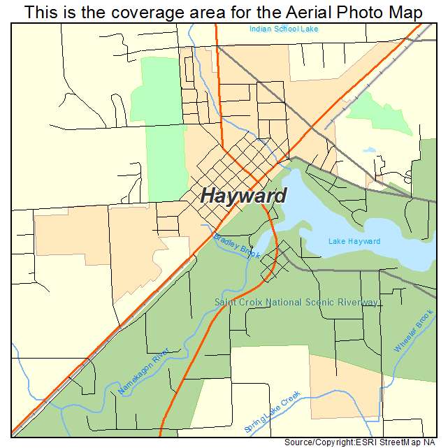 Hayward, WI location map 