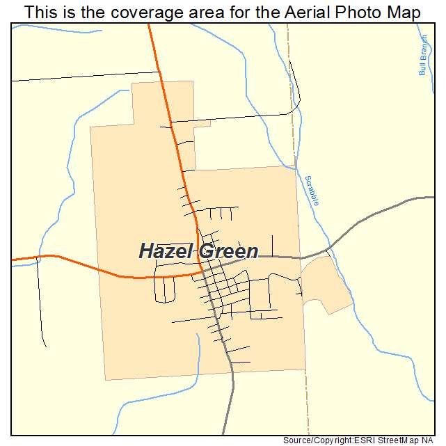 Hazel Green, WI location map 
