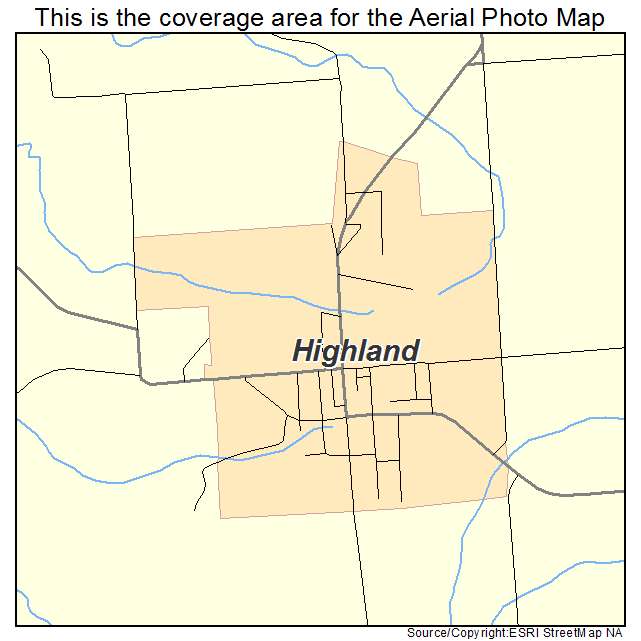 Highland, WI location map 