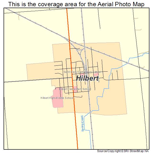 Hilbert, WI location map 