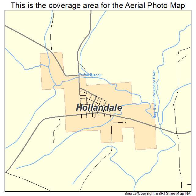 Hollandale, WI location map 