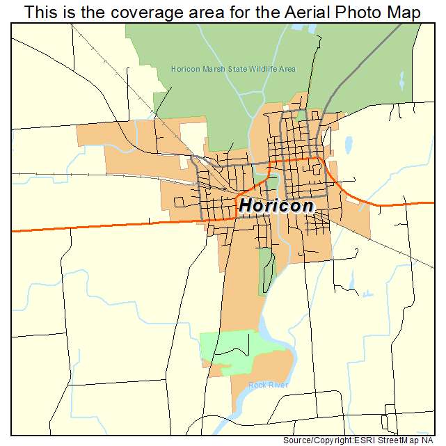 Horicon, WI location map 