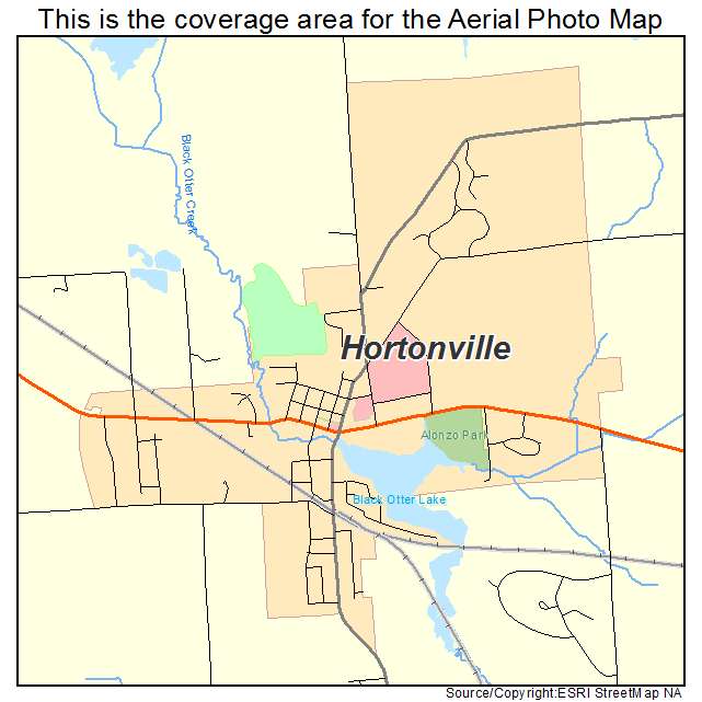 Hortonville, WI location map 