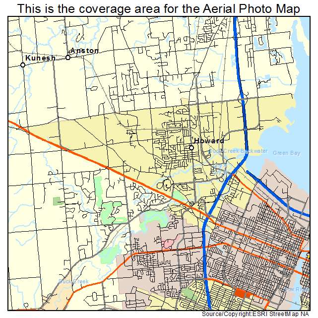 Howard, WI location map 