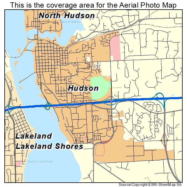 Hudson, WI location map 