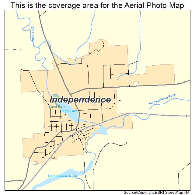 Independence, WI location map 