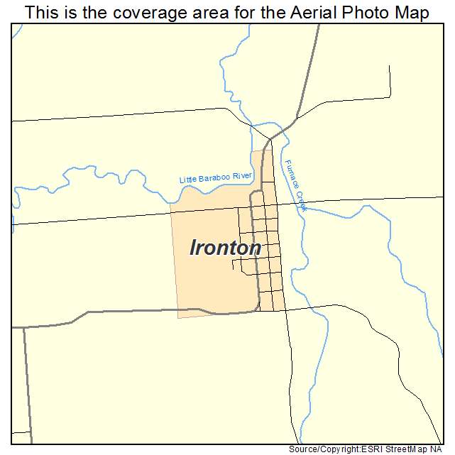 Ironton, WI location map 