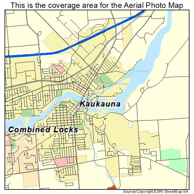 Kaukauna, WI location map 