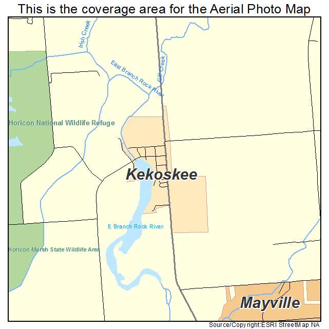 Kekoskee, WI location map 