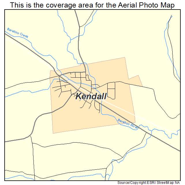 Kendall, WI location map 